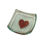 JO DOWNS Glass CORNWALL Silver Fused Glass Tiny Earring Dish NEW Valentines Day 