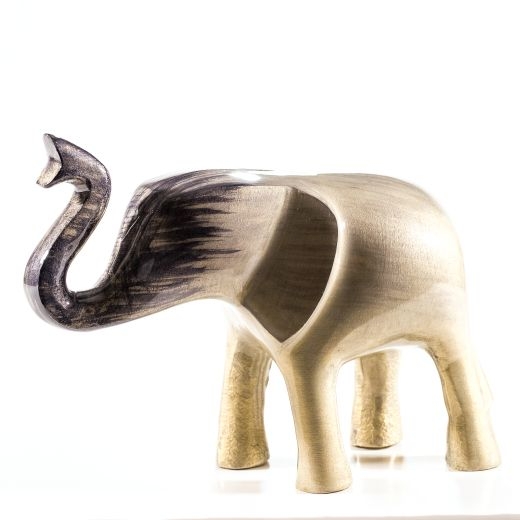 Aluminium Elephant Ornament Paperweight Fair Trade Sparkly 